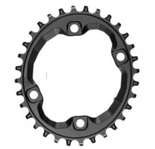 Absolute Black - OVAL  XT M8000/MT700  assymetrical chainring N/W   -  BLACK - 34T