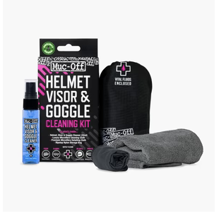 Muc-Off Set Nettoyage Casque, Spray Visière.